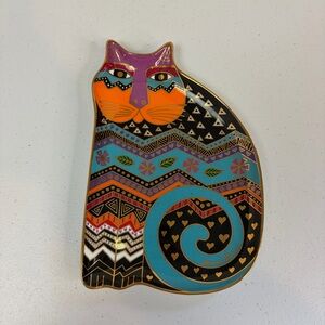Laurel Burch Cat Trinket Tray Tapestry Tabbies Doulton Franklin Mint Bone China